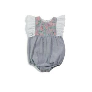 $62 EGG Susan Lazar Briella Bubble Romper NEW Embroidered Bodysuit Birthday 12M